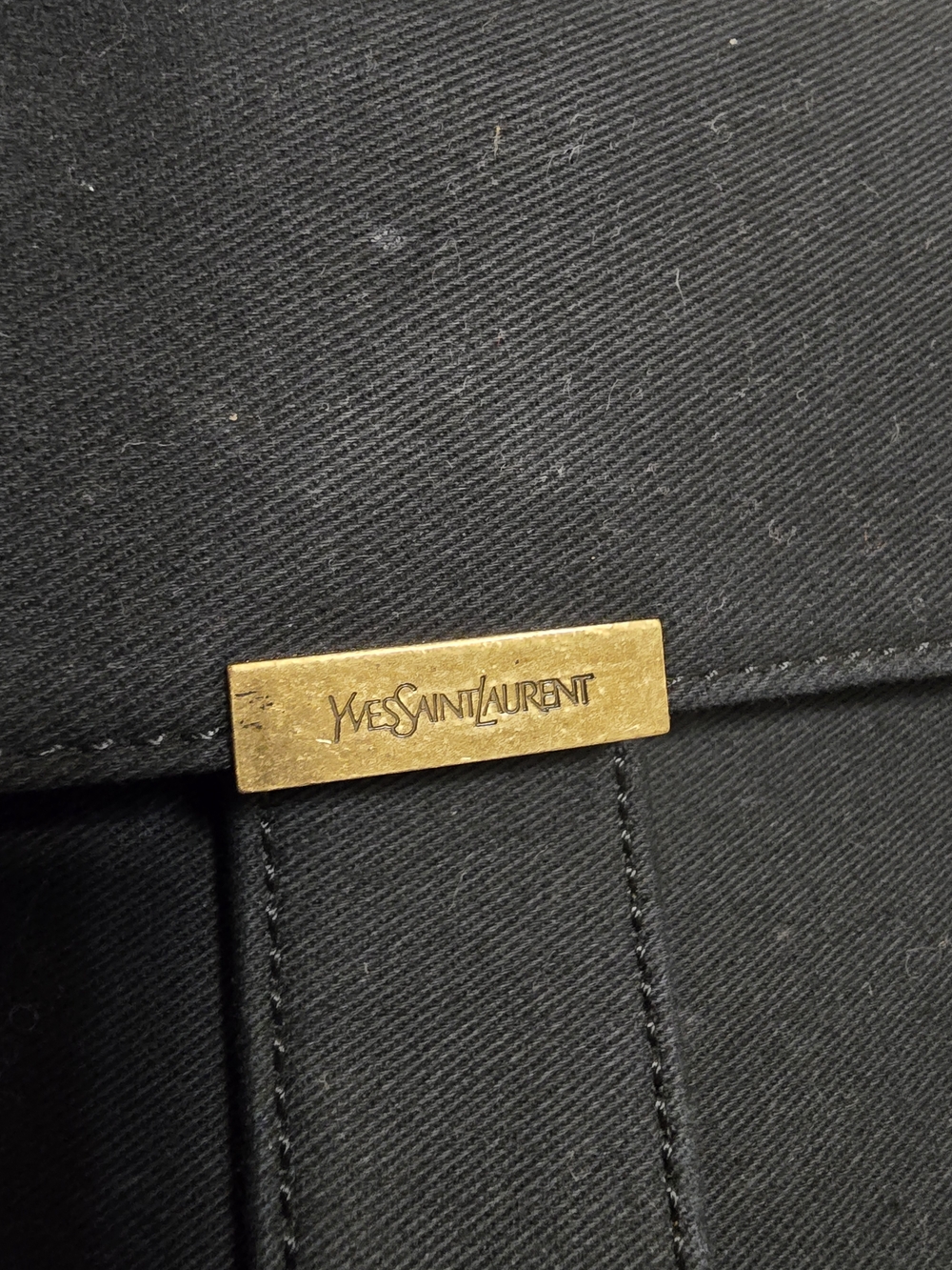 Yves Saint Laurent Black Canvas & Leather Tote - Picture 2 of 5